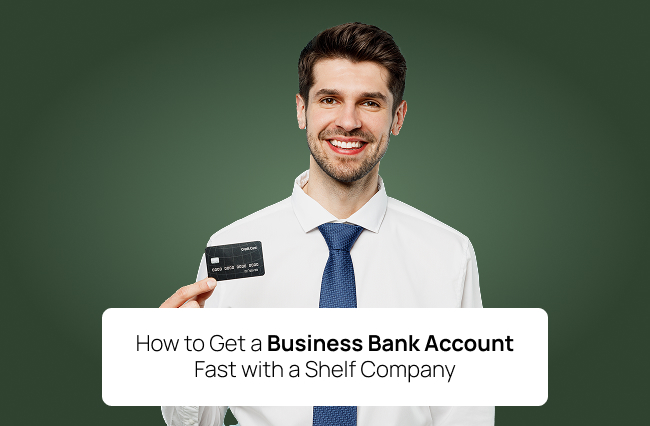 bank account setup using a shelf company