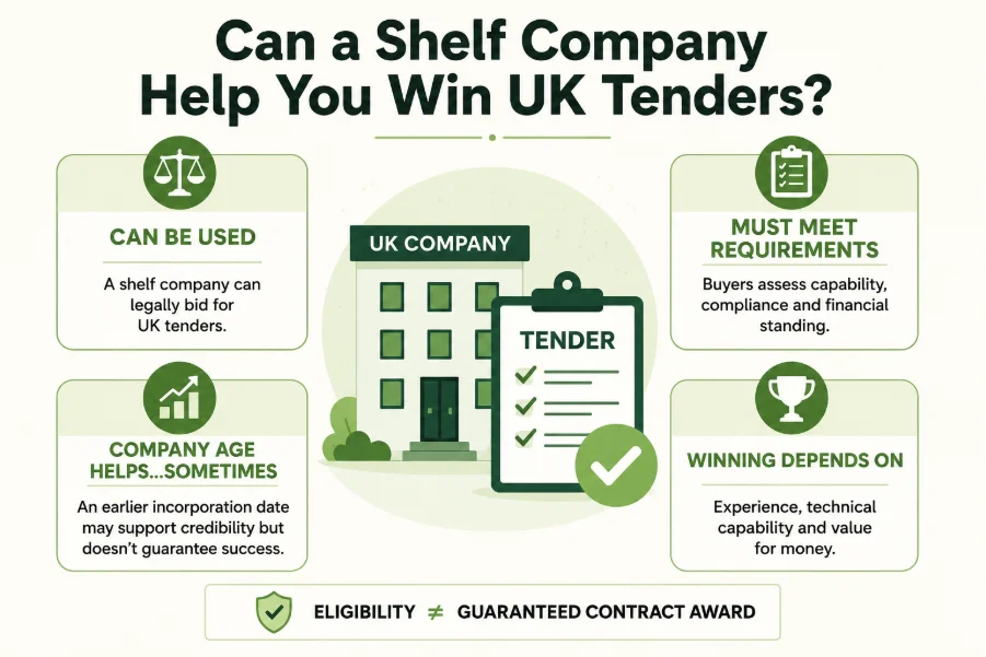 Can You Use a Shelf Company to Win UK Tenders? A Complete Guide 1 Can You Use a Shelf Company for UK Tenders?